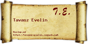 Tavasz Evelin névjegykártya